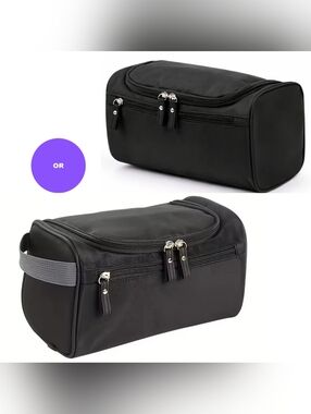 Men's Travel Toiletry Black Bag.
